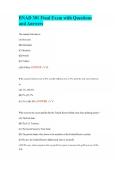 BNAD 301 Final Exam with Questions and Answers