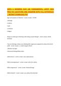 WEEK 6 HONDROS NUR 160 FUNDAMENTAL LATEST 2026 PRACTICE QUESTIONS AND ANSWERS WITH FULL RATIONALES &vert; INSTANT DOWNLOAD PDF