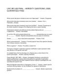UVIC BIO 400 FINAL &ndash; HEREDITY QUESTIONS 2026 GUARANTEED PASS