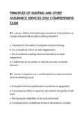 PRINCIPLES OF AUDITING AND OTHER ASSURANCE SERVICES 2026 COMPREHENSIVE EXAM
