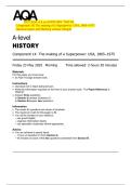 2025 AQA A-Level HISTORY 7042&sol;1K  Component 1K The making of a Superpower&colon; USA&comma; 1865&ndash;1975  Question paper and Marking scheme Merged