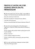 PRINCIPLES OF AUDITING AND OTHER ASSURANCE SERVICES 2026 FULL PREPARATION EXAM