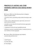 PRINCIPLES OF AUDITING AND OTHER ASSURANCE SERVICES 2026 MODULE REVIEW EXAM