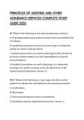 PRINCIPLES OF AUDITING AND OTHER ASSURANCE SERVICES COMPLETE STUDY GUIDE 2026