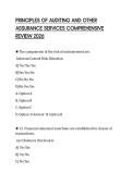 PRINCIPLES OF AUDITING AND OTHER ASSURANCE SERVICES COMPREHENSIVE REVIEW 2026