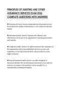 PRINCIPLES OF AUDITING AND OTHER ASSURANCE SERVICES EXAM 2026 COMPLETE QUESTIONS WITH ANSWERS