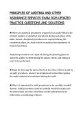 PRINCIPLES OF AUDITING AND OTHER ASSURANCE SERVICES EXAM 2026 UPDATED PRACTICE QUESTIONS AND SOLUTIONS
