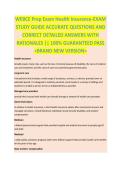 WEBCE Prep Exam Health Insurance - INSURANCE EXAM STUDY GUIDE ACCURATE QUESTIONS AND CORRECT DETAILED ANSWERS WITH RATIONALES &vert;&vert; 100&percnt; GUARANTEED PASS <BRAND NEW VERSION>