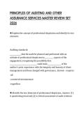 PRINCIPLES OF AUDITING AND OTHER ASSURANCE SERVICES MASTER REVIEW SET 2026