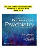 Test Bank For Primary Care Psychiatry  2nd Edition by McCarron&comma; Xiong  Chapter 1 - 26