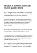 PRINCIPLES OF CORPORATE FINANCE 2026 PRACTICE QUESTION SET ONE