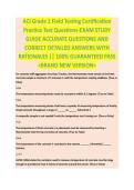 ACI Grade 1 Field Testing Certification Practice Test Questions - ACI CERTIFICATION EXAM STUDY GUIDE ACCURATE QUESTIONS AND CORRECT DETAILED ANSWERS WITH RATIONALES &vert;&vert; 100&percnt; GUARANTEED PASS <BRAND NEW VERSION>