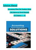Solution Manual for Accounting What The Numbers Mean&comma; 13th Edition By David Marshall&comma; Complete Chapters 1 - 16 &lpar;Verified by Experts&rpar;