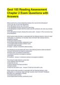 Geol 105 Reading Assessment Chapter 2 Exam Questions with Answers