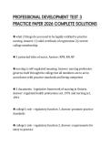 PROFESSIONAL DEVELOPMENT TEST 3 PRACTICE PAPER 2026 COMPLETE SOLUTIONS