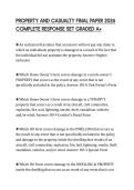 PROPERTY AND CASUALTY FINAL PAPER 2026 COMPLETE RESPONSE SET GRADED A&plus;