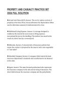 PROPERTY AND CASUALTY PRACTICE SET 2026 FULL SOLUTION