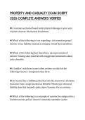 PROPERTY AND CASUALTY EXAM SCRIPT 2026 COMPLETE ANSWERS VERIFIED