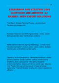 LEADERSHIP AND STRATEGY 2026  QUESTIONS AND ANSWERS &vert; A&plus;  GRADED &vert; WITH EXPERT SOLUTIONS 