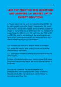 LEIK FNP PRACTICE 2026 QUESTIONS  AND ANSWERS &vert; A&plus; GRADED &vert; WITH  EXPERT SOLUTIONS