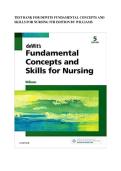 Test Bank for deWit&rsquo;s Fundamental Concepts and Skills for Nursing&comma; 5th Edition &vert; Patricia A&period; Williams &vert; Latest Update 2026 &vert; Exam Prep Q&A