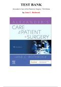 Alexander&rsquo;s Care of the Patient in Surgery &ndash; 17th Edition by Jane C&period; Rothrock &vert; Complete Test Bank for Chapters 1&ndash;30
