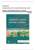 Test Bank For Stanhope and Lancaster's Community Health Nursing in Canada 4th Edition by Sandra A&period; MacDonald&vert;&vert;ISBN NO&colon;10&comma;0323693954&vert;&vert;ISBN NO&colon;13&comma;978-0323693950&vert;&vert;All Chapters&vert;&vert;Complete Guide A&plus;