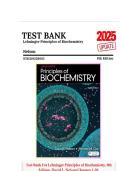Lehninger Principles of Biochemistry 8th Edition Test Bank &vert; Nelson & Cox &vert; Latest Update 2026 &vert; Biochemistry Exam Prep Q&A