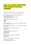 GEOL 105 - EXAM 3 QUESTIONS WITH CORRECT DETAILED ANSWERS 