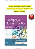 Test Bank For Concepts for Nursing Practice 3rd Edition By Jean Foret Giddens &vert; &vert; 9780323581936 &vert; Chapter 1-57 &vert; Complete Questions And Answers A&plus;