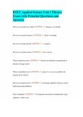 BTEC Applied Science Unit 1 Physics Exam with Potential Questions and Answers