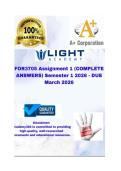 FOR3705 Assignment 1 &lpar;COMPLETE ANSWERS&rpar; Semester 1 2026 - DUE March 2026&semi;100&percnt; trusted &comma;comprehensive and complete reliable solution with clear explanation