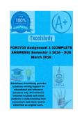 FOR3705 Assignment 1 &lpar;COMPLETE ANSWERS&rpar; Semester 1 2026 - DUE March 2026&semi;100&percnt; trusted &comma;comprehensive and complete reliable solution with clear explanation