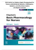 Test Bank for Clayton&rsquo;s Basic Pharmacology for Nurses &ndash; 20th Edition &lpar;Michelle J&period; Willihnganz & Samuel L&period; Gurevitz&rpar; &vert; Nursing Pharmacology Exam Prep 2025&sol;2026