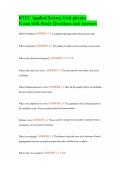 BTEC Applied Science Unit physics Exam with Study Questions and Answers