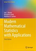SOLUTION MANUAL for Modern Mathematical Statistics with Applications 3rd Edition by Jay L&period; Devore