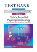  THE TEST BANK  for Chemical neurotransmission