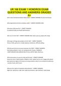UR 160 EXAM 1 Hondros EXAM QUESTIONS AND ANSWERS GRADED A&plus;