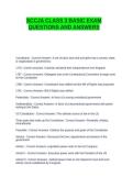 SCCJA CLASS 3 BASIC EXAM QUESTIONS AND ANSWERS &vert; GRADED A