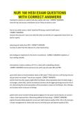 NUR 160 HESI EXAM QUESTIONS WITH CORRECT ANSWERS&period;