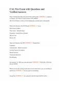 CAL Fire Exam with Questions and Verified Answers