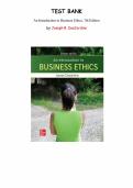 An Introduction to Business Ethics &ndash; 7th Edition by Joseph R&period; DesJardins &vert; Complete Test Bank for Chapters 1&ndash;12