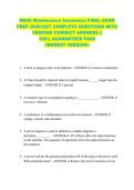MSSC Maintenance Awareness FINAL EXAM  PREP 2026&sol;2027 COMPLETE QUESTIONS WITH  VERIFIED CORRECT ANSWERS &vert;&vert;  100&percnt; GUARANTEED PASS  <NEWEST VERSION> 