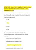NURS  MISC Exam 3 Med Surg Exam Questions and Answers Rated A&plus; guaranteed Success Latest update 2025&sol;2026