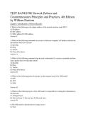 Test Bank &ndash; Network Defense and Countermeasures&colon; Principles and Practices 4th Edition &ndash; William Easttom