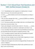 Section 1&colon; CLC Actual Exam &ndash; 2026&sol;2027 &vert; Test Questions with 100&percnt; Verified Answers &vert; Graded A&plus;