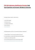 PSYC 365&colon; Behaviour Modification Principles Final Exam Questions and Answers Athabasca University