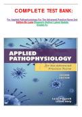 COMPLETE TEST BANK&colon;   For Applied Pathophysiology For The Advanced Practice Nurse 2nd Edition By Lucie Dlugasch &lpar;Author&rpar; Latest Update  Graded A&plus;