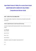 Apex Mock Exams & Valley Pre-course Exam Actual QUESTIONS WITH COMPLETE SOLUTIONS &ndash; Comprehensive Review Guide