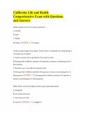 California Life and Health Comprehensive Exam with Questions and Answers